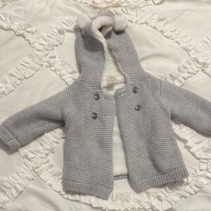 Carter's Gray Knit Baby Sweater